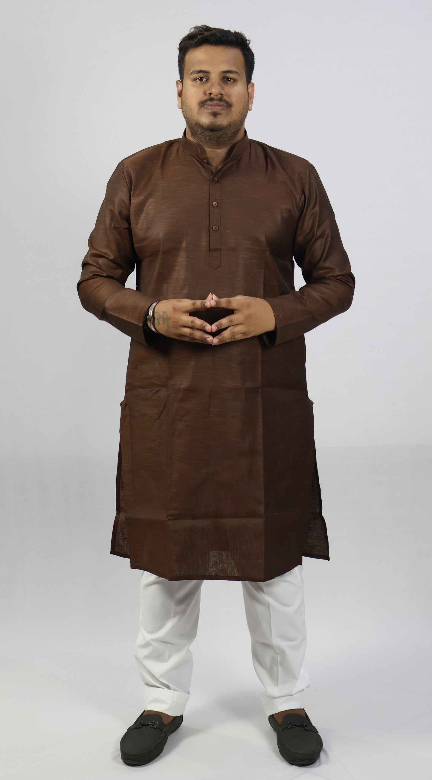 SPICY MEN'S KURTA BROWN