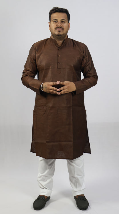 SPICY MEN'S KURTA BROWN