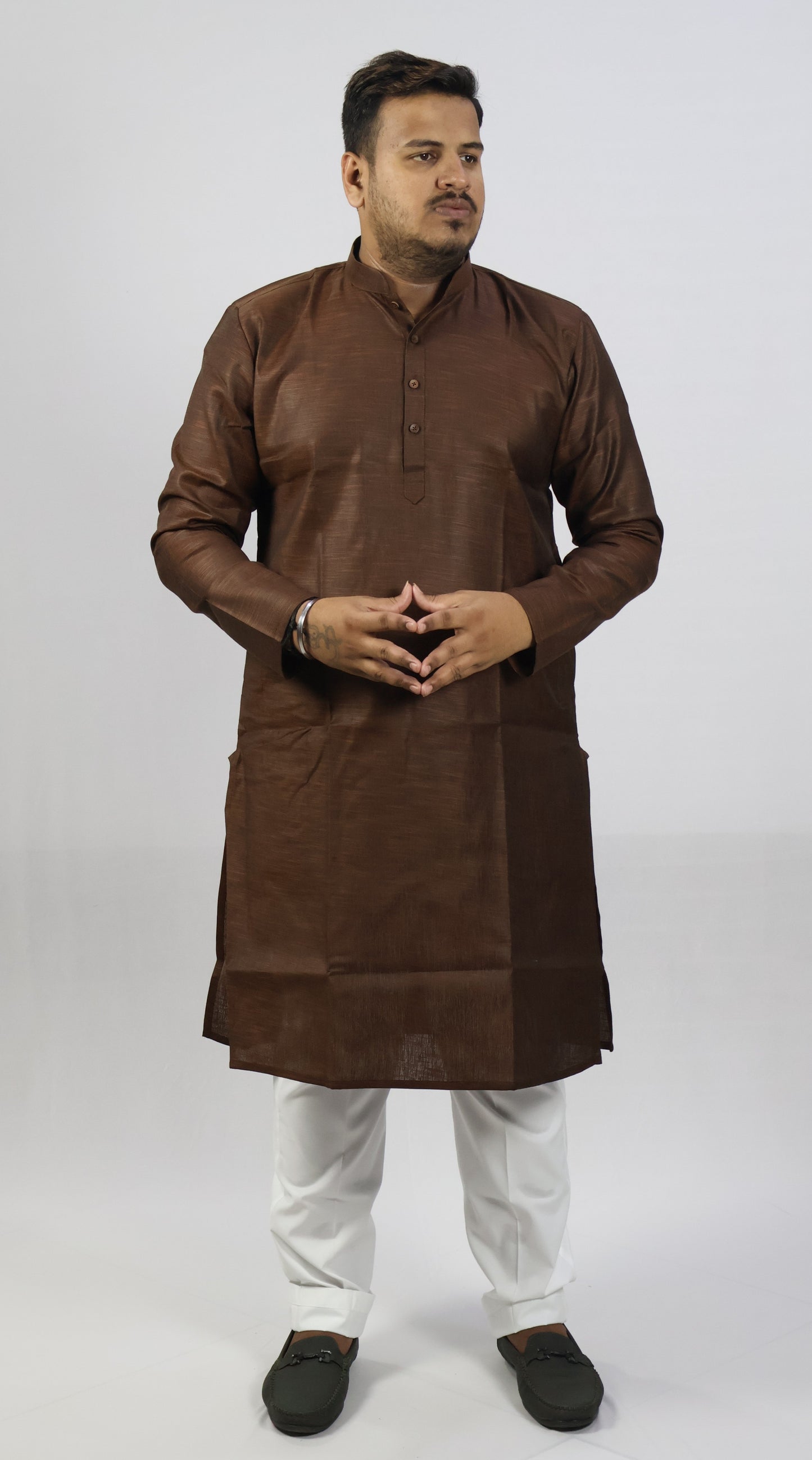 SPICY MEN'S KURTA BROWN