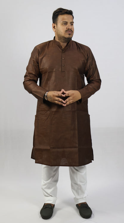 SPICY MEN'S KURTA BROWN