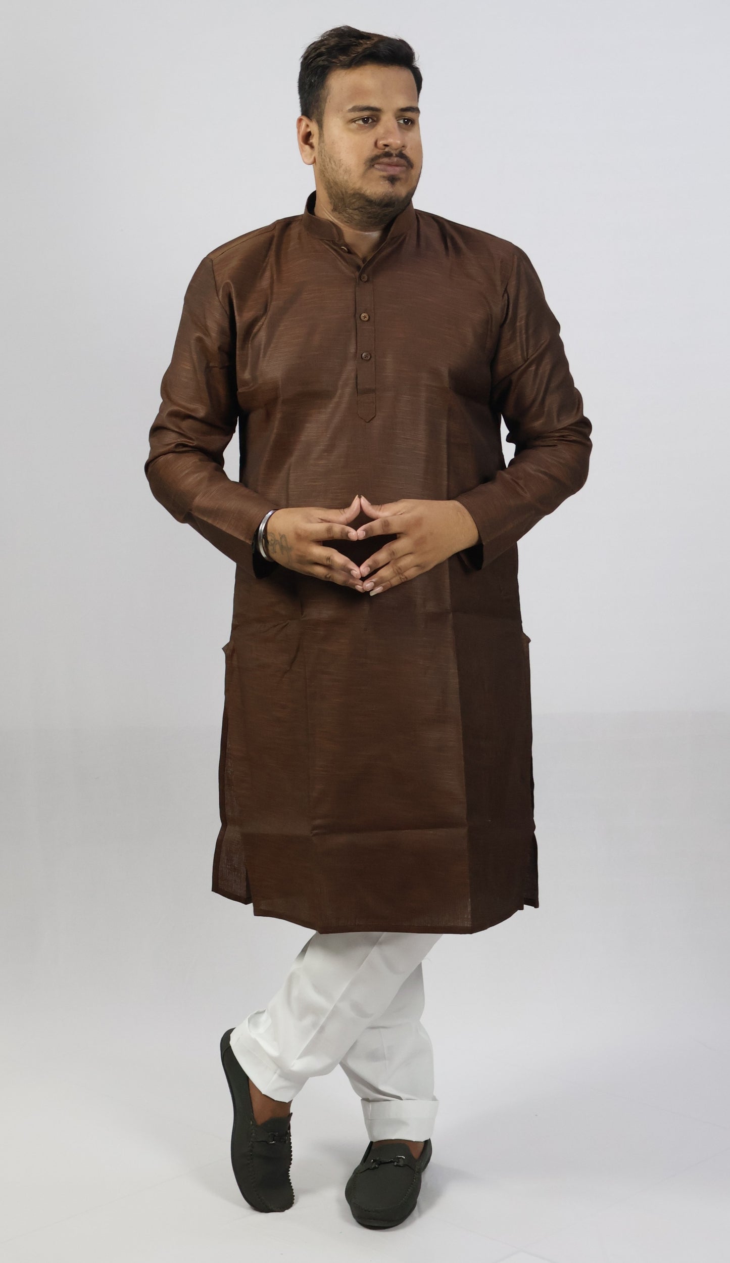SPICY MEN'S KURTA BROWN