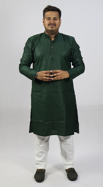 SPICY MEN'S KURTA BOTTLE GREEN