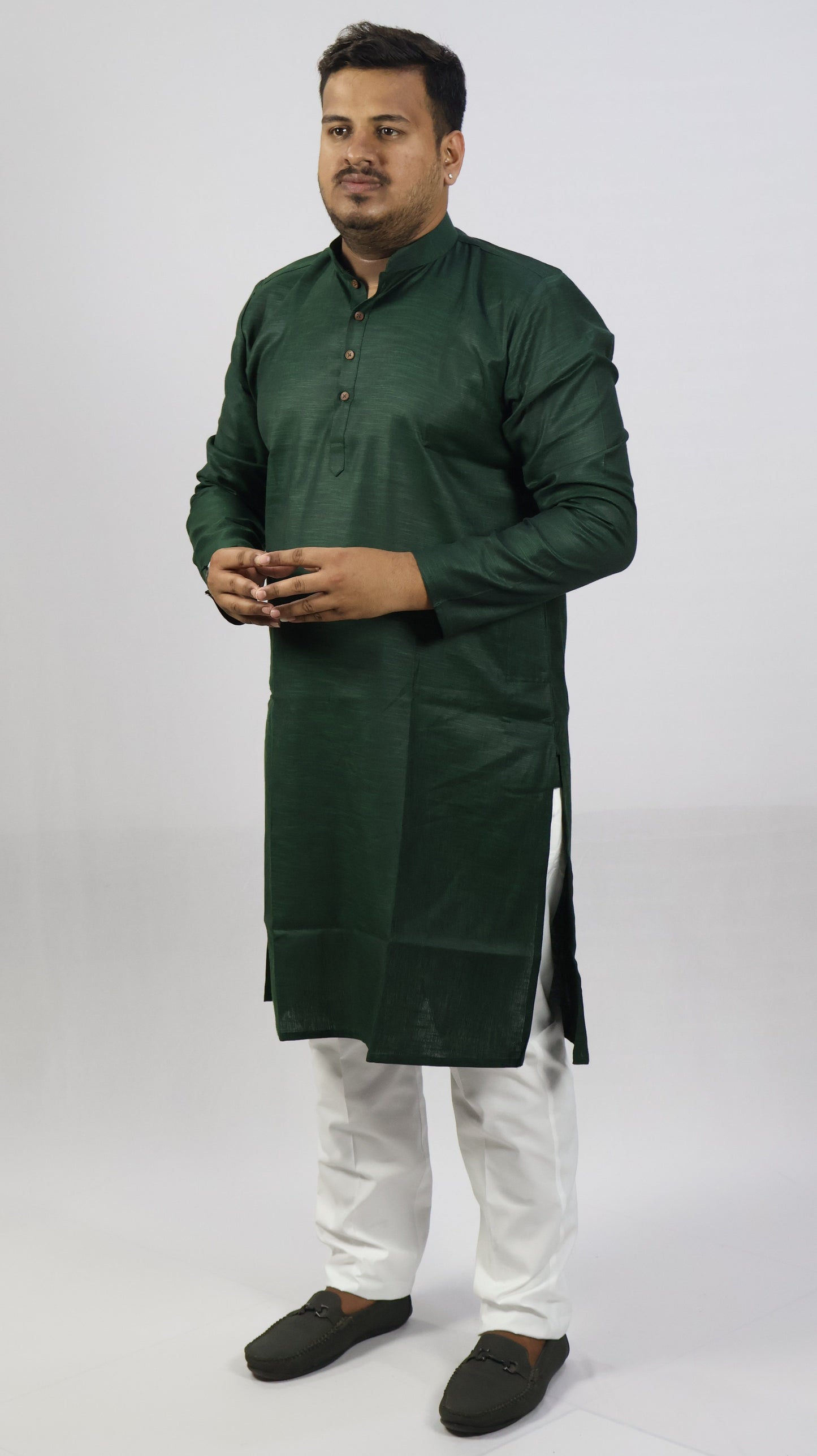 SPICY MEN'S KURTA BOTTLE GREEN