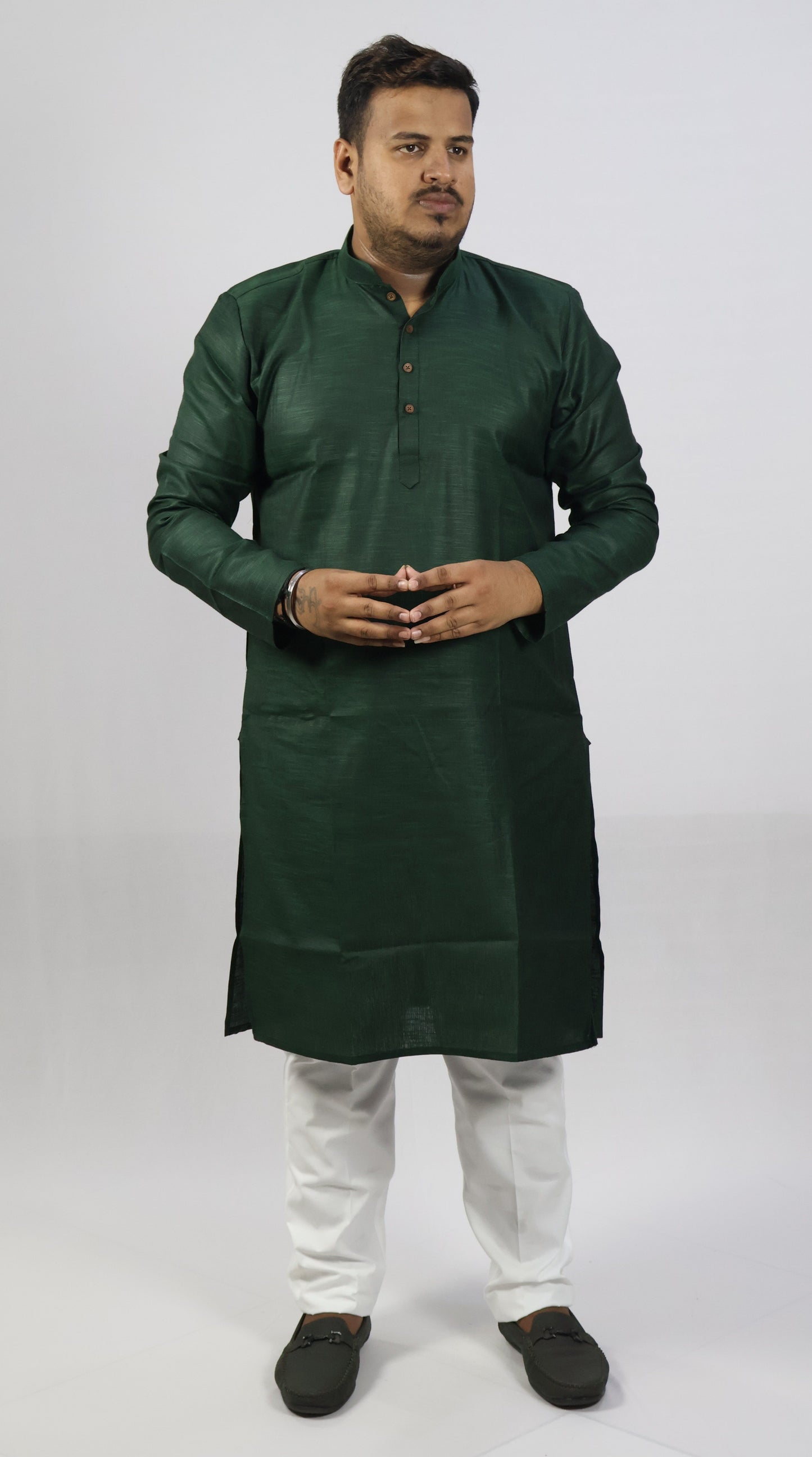 SPICY MEN'S KURTA BOTTLE GREEN