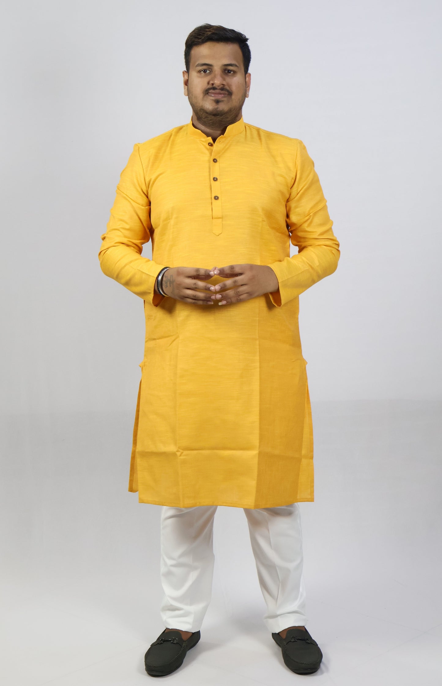 SPICY MEN'S KURTA MUSTARD YELLOW