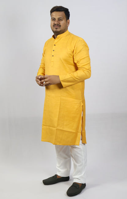 SPICY MEN'S KURTA MUSTARD YELLOW