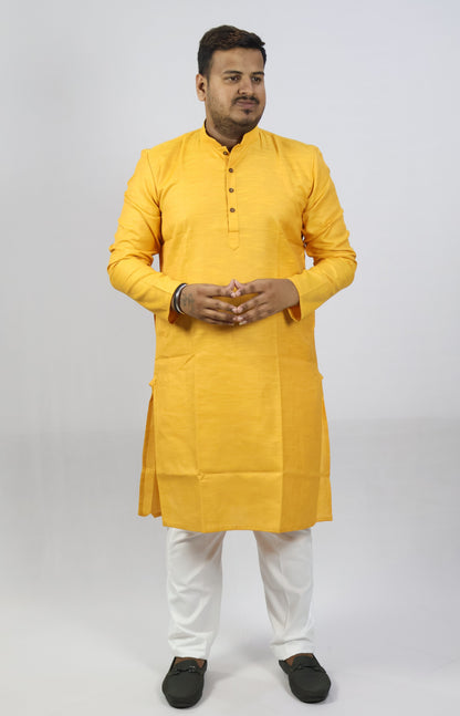 SPICY MEN'S KURTA MUSTARD YELLOW