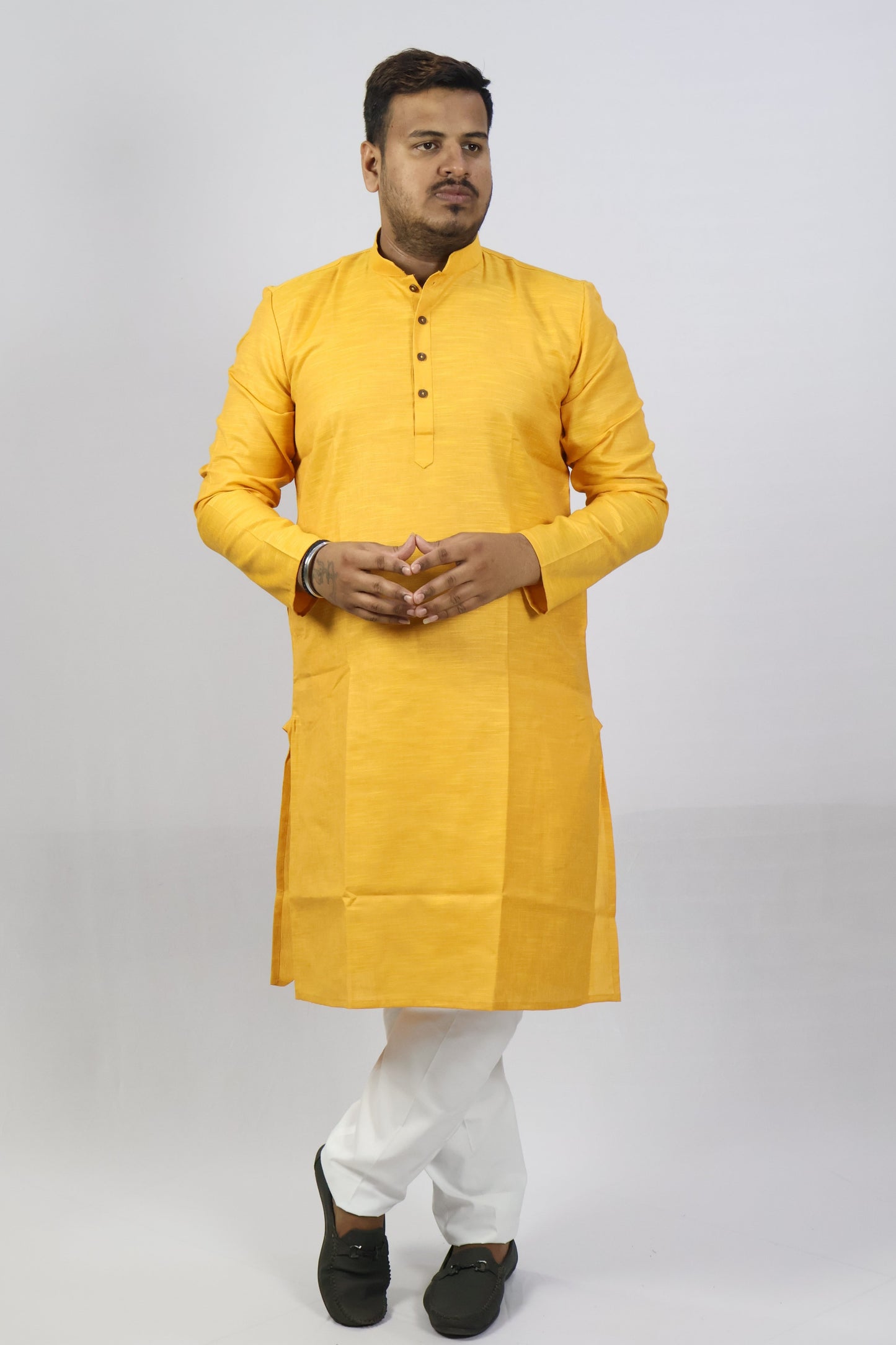 SPICY MEN'S KURTA MUSTARD YELLOW
