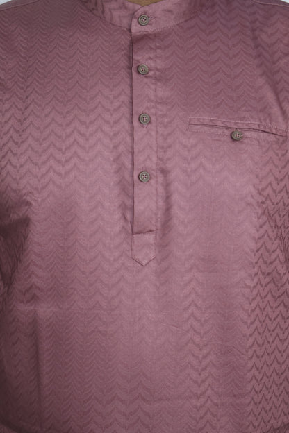 BHW SLUB 1 MEN'S FULL SLEEVE SHORT KURTA ONION