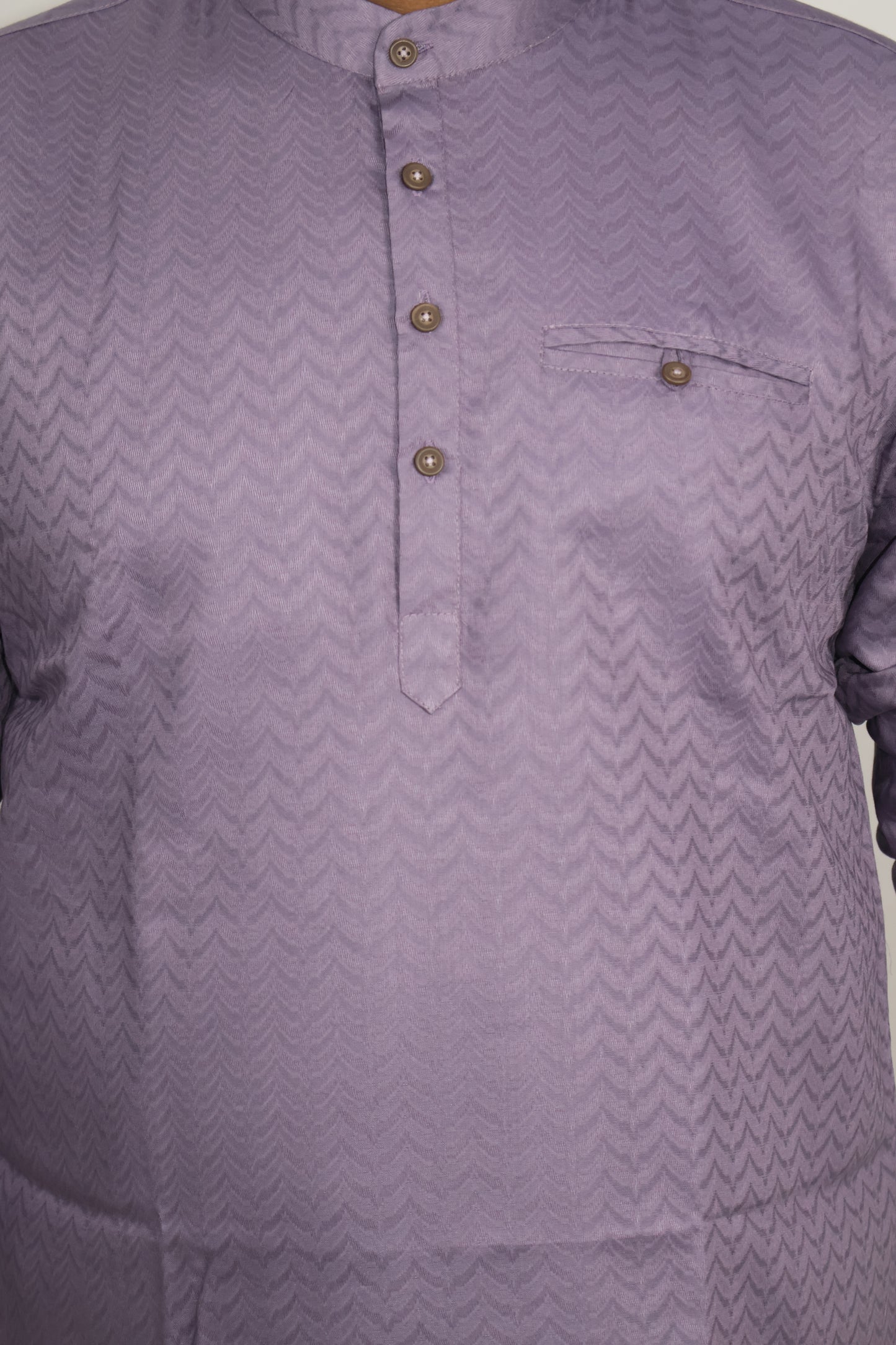 BHW SLUB 1 MEN'S FULL SLEEVE SHORT KURTA LAVENDER