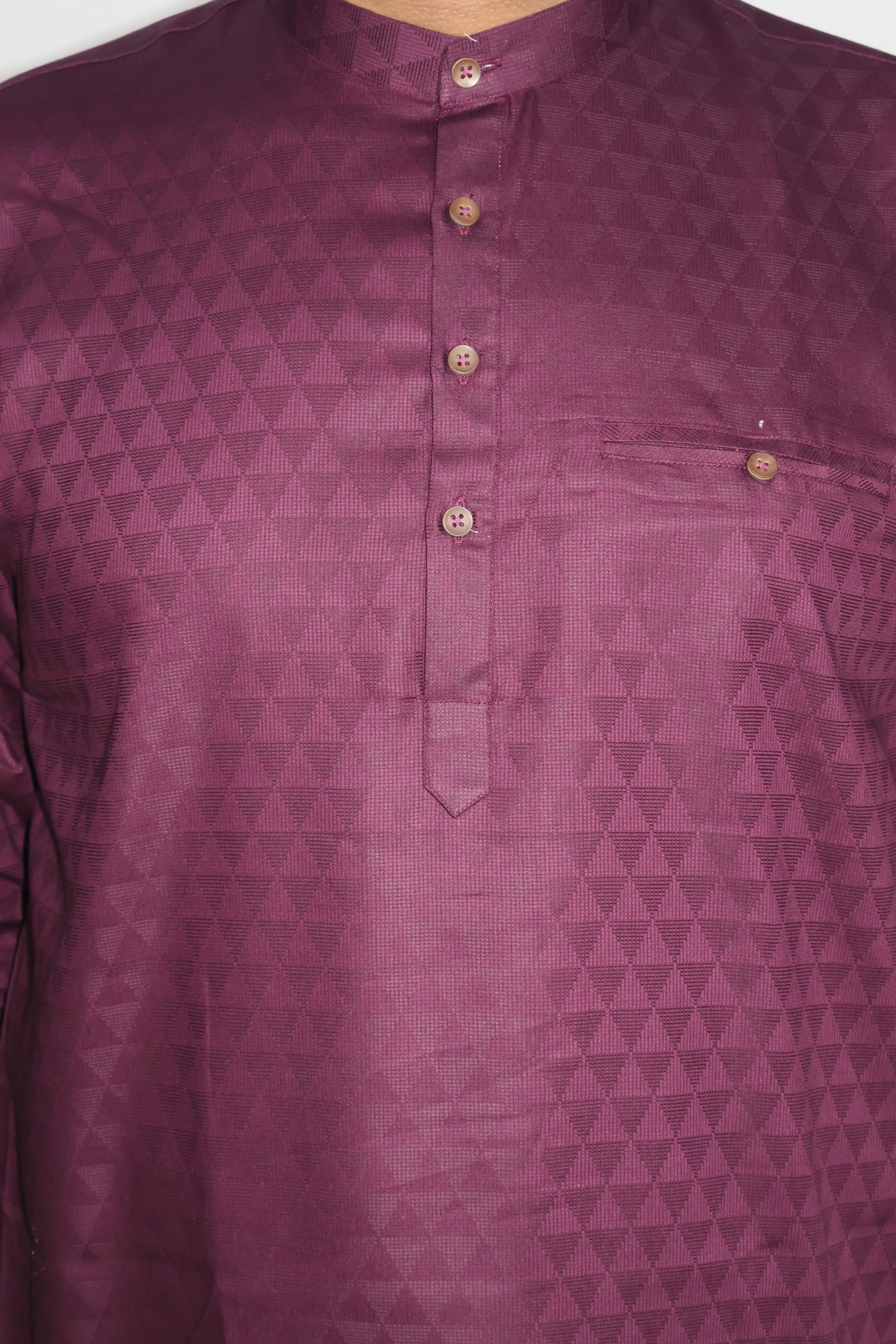 BHW CASATA MEN'S FULL SLEEVE SHORT KURTA WINE