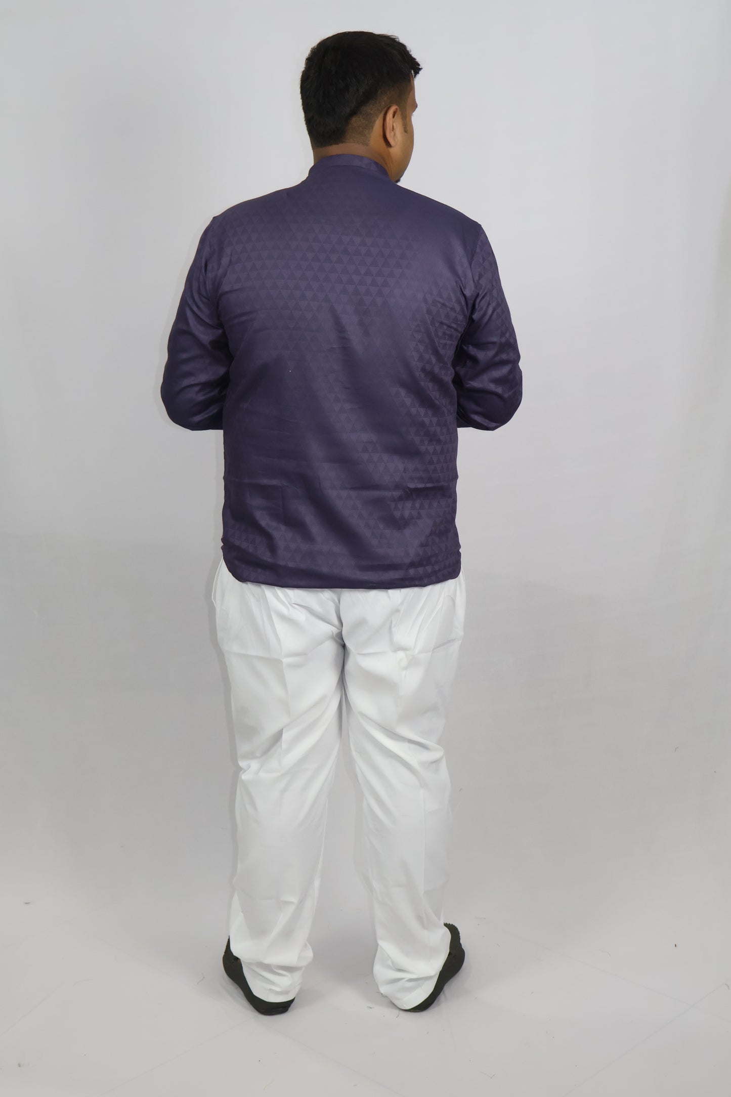 BHW CASATA MEN'S FULL SLEEVE SHORT KURTA LAVENDER