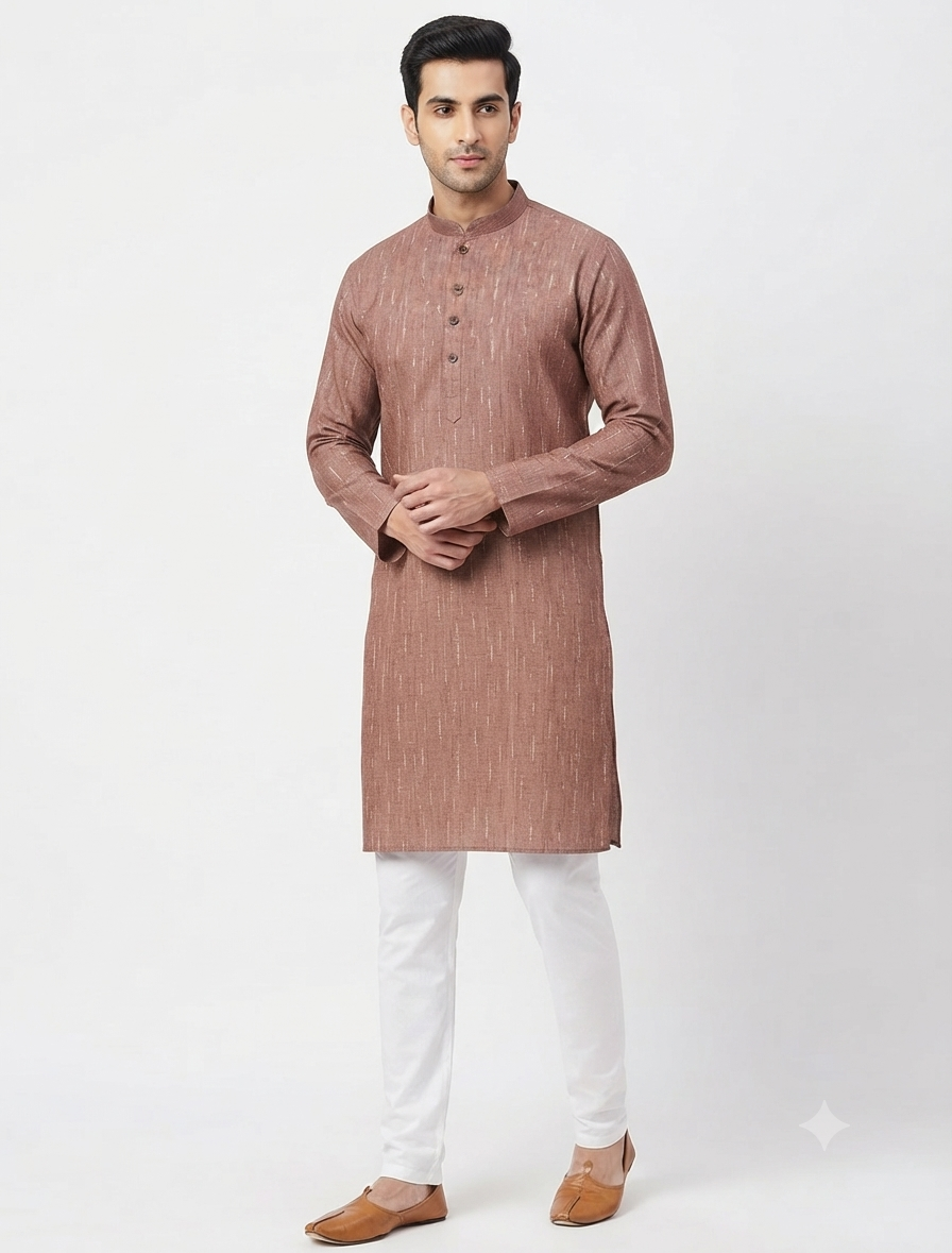 Men's Kurta Khadi 02 - Brown