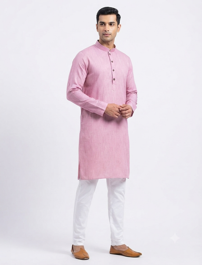 Men's Kurta Khadi 02 - Pink