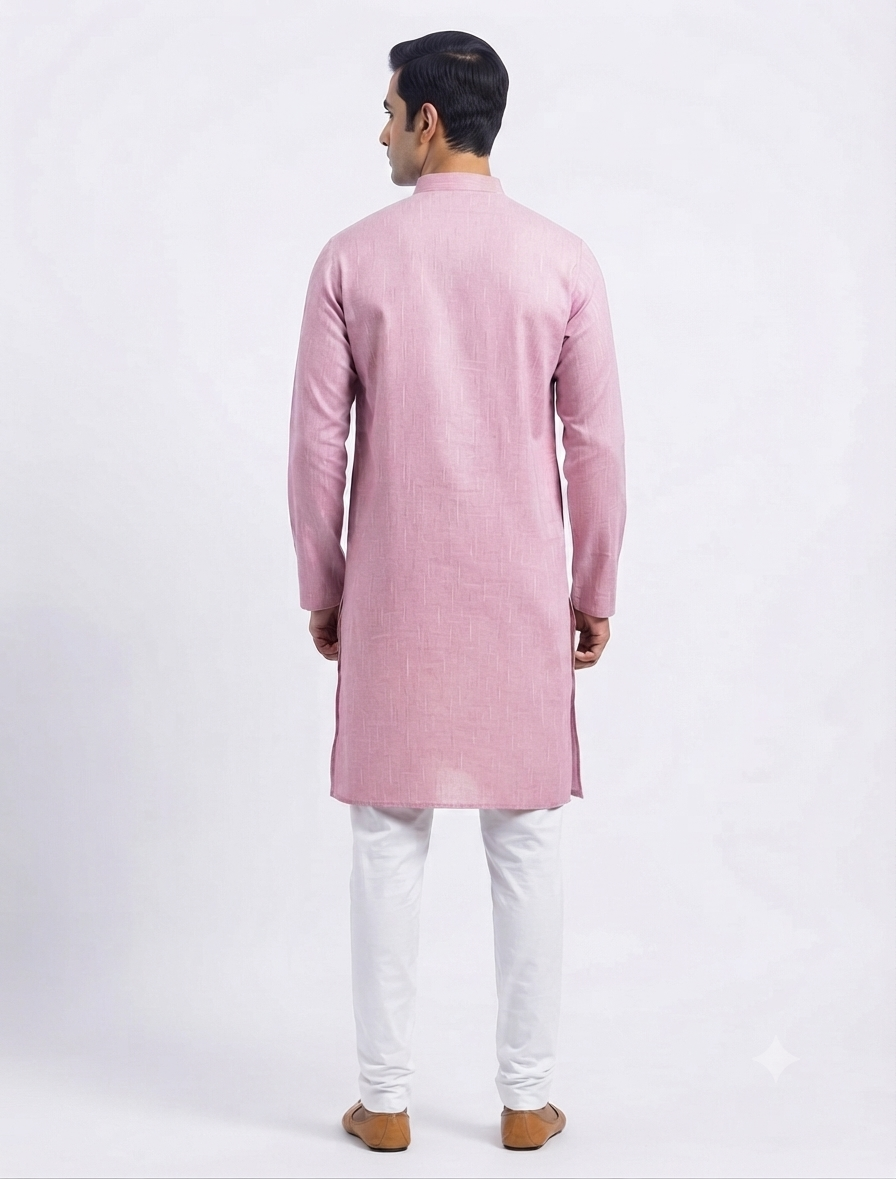 Men's Kurta Khadi 02 - Pink