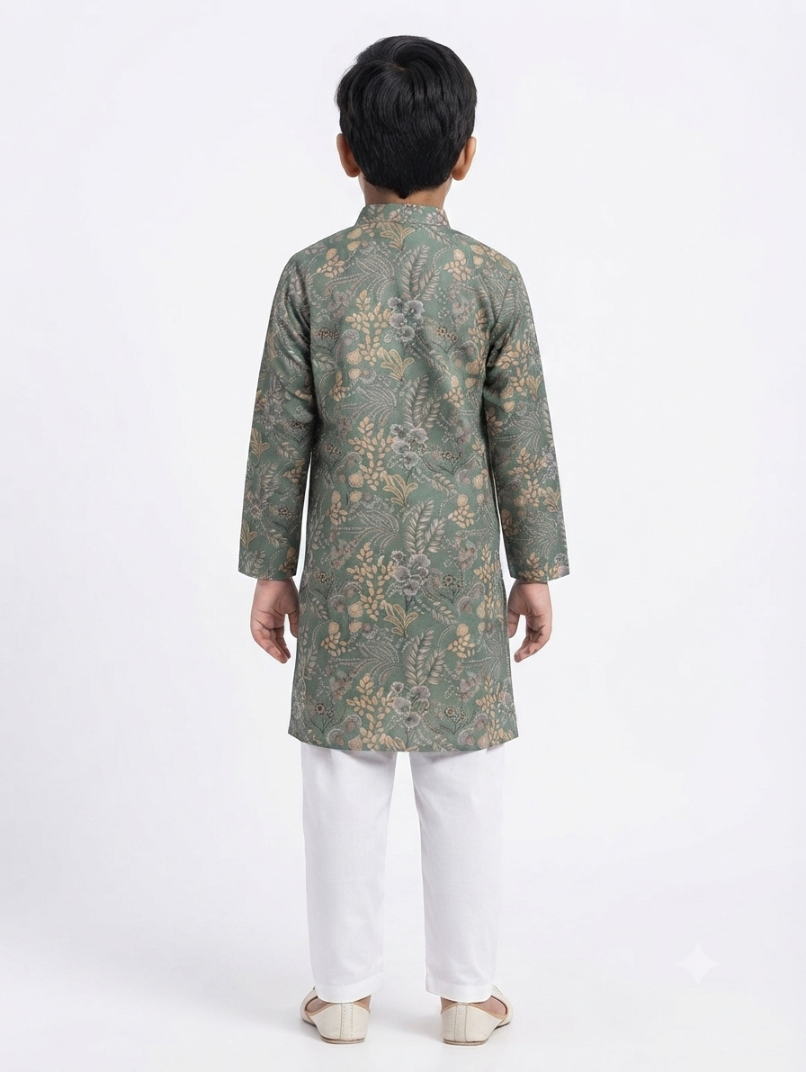 Kid's Kurta Digital 11 Green