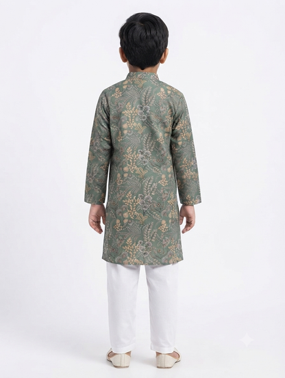 Kid's Kurta Digital 11 Green