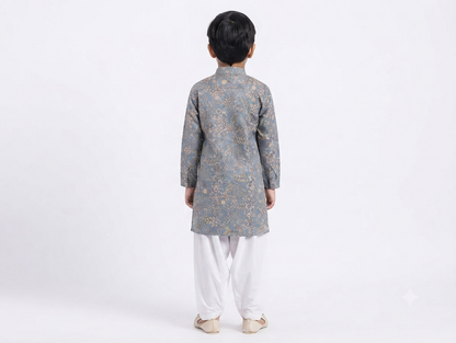 Kid's Kurta Digital 11 Peacock Green