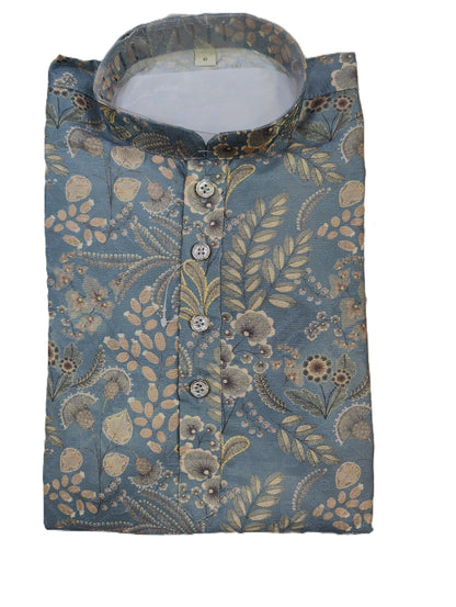 Kid's Kurta Digital 11 Peacock Green
