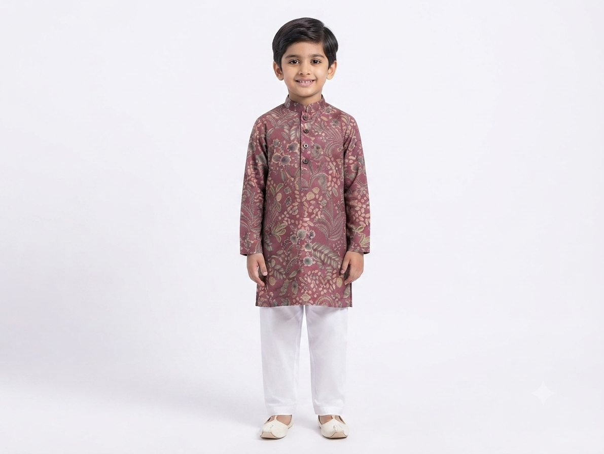 Kid's Kurta Digital 11 Red