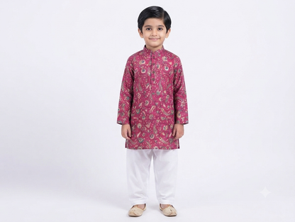 Kid's Kurta Digital 12 Rani Pink