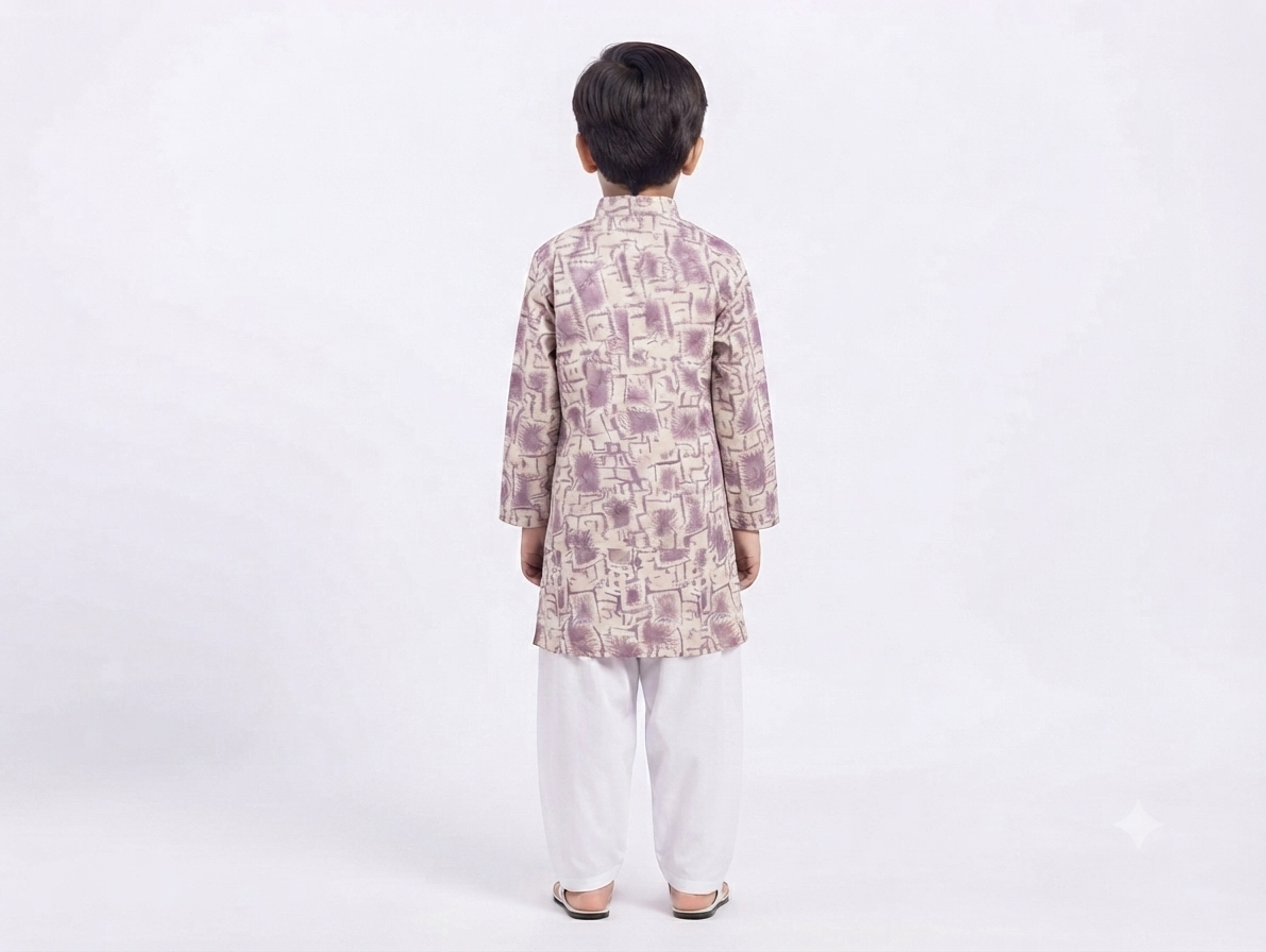 Kid's Kurta Digital 13 Lavender