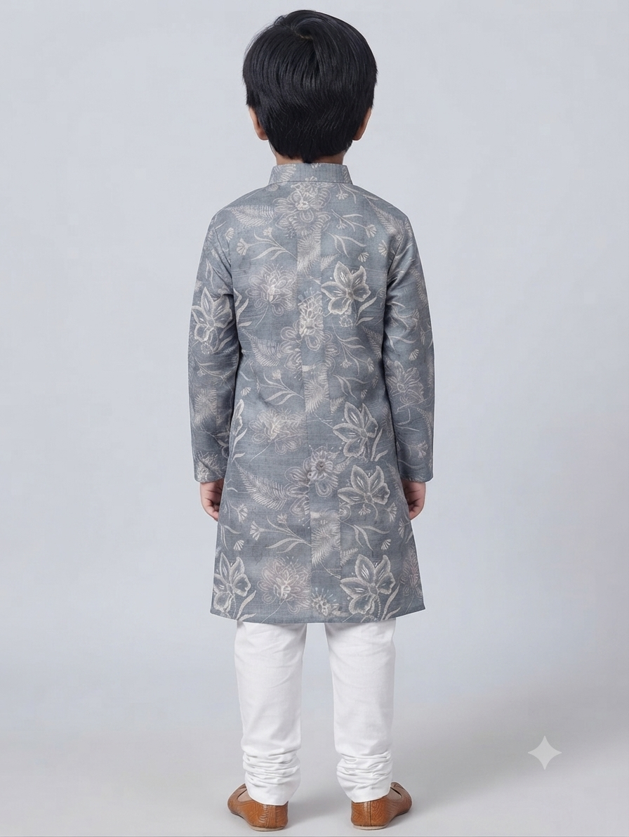 Kid's Kurta Digital 10 Peacock Green