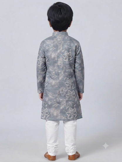Kid's Kurta Digital 10 Peacock Green