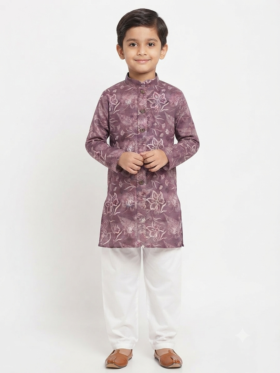 Kid's Kurta Digital 10 Purple