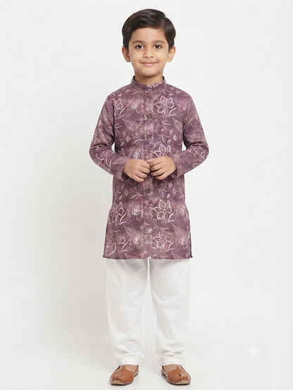 Kid's Kurta Digital 10 Purple
