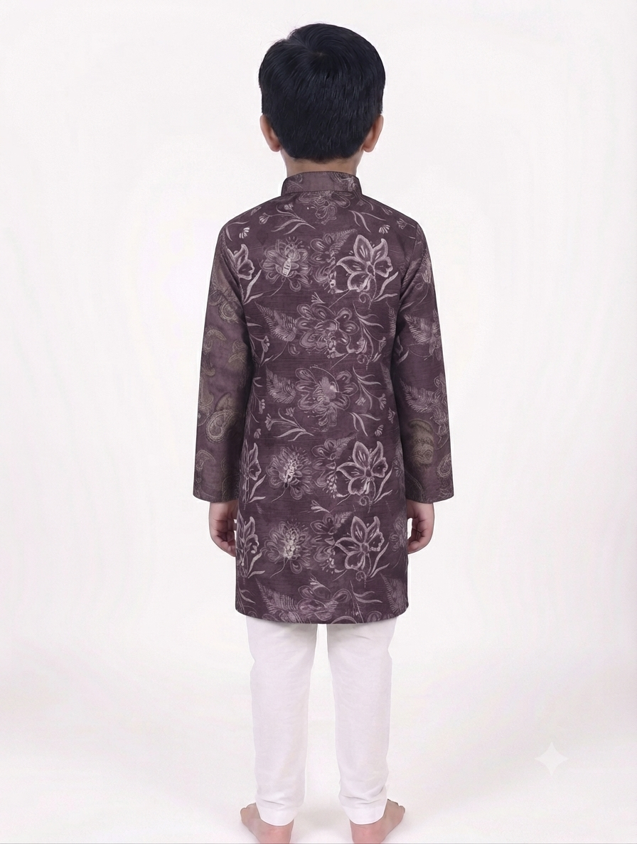 Kid's Kurta Digital 10 Purple