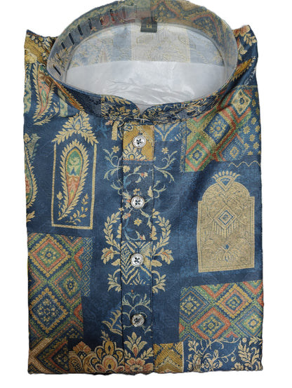 Kid's Kurta Digital 4 Blue