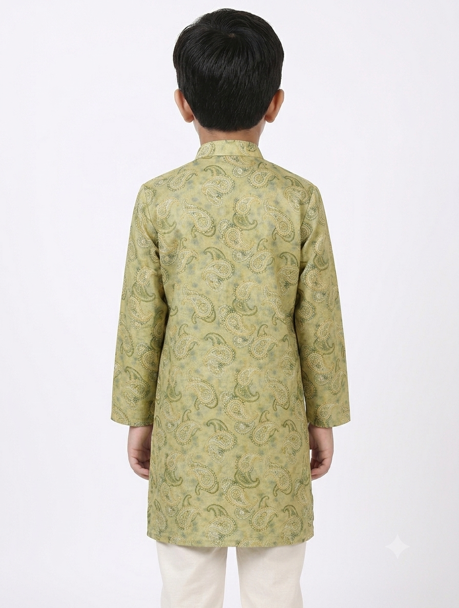 Kid's Kurta Digital 5 Yellow