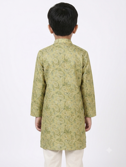 Kid's Kurta Digital 5 Yellow
