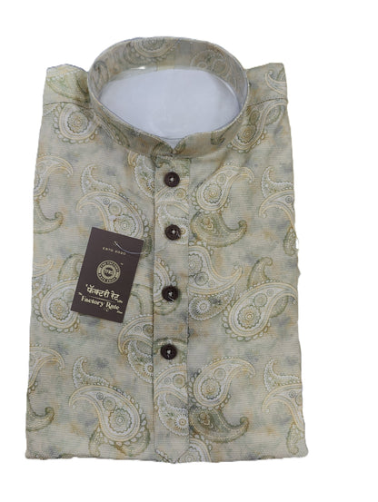 Kid's Kurta Digital 5 Yellow