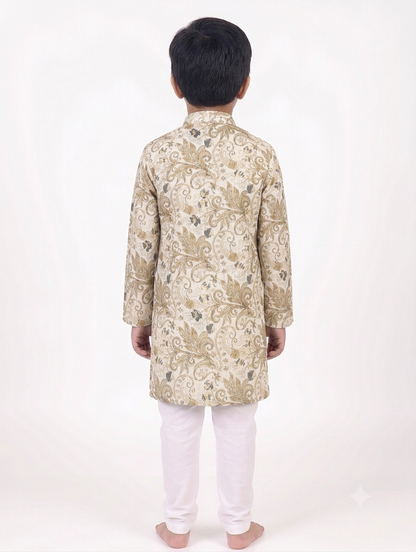 Kid's Kurta Digital 6 Beige