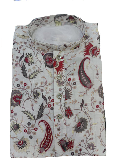 Kid's Kurta Digital 7 White