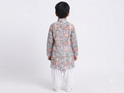 Kid's Kurta Digital 8 Green