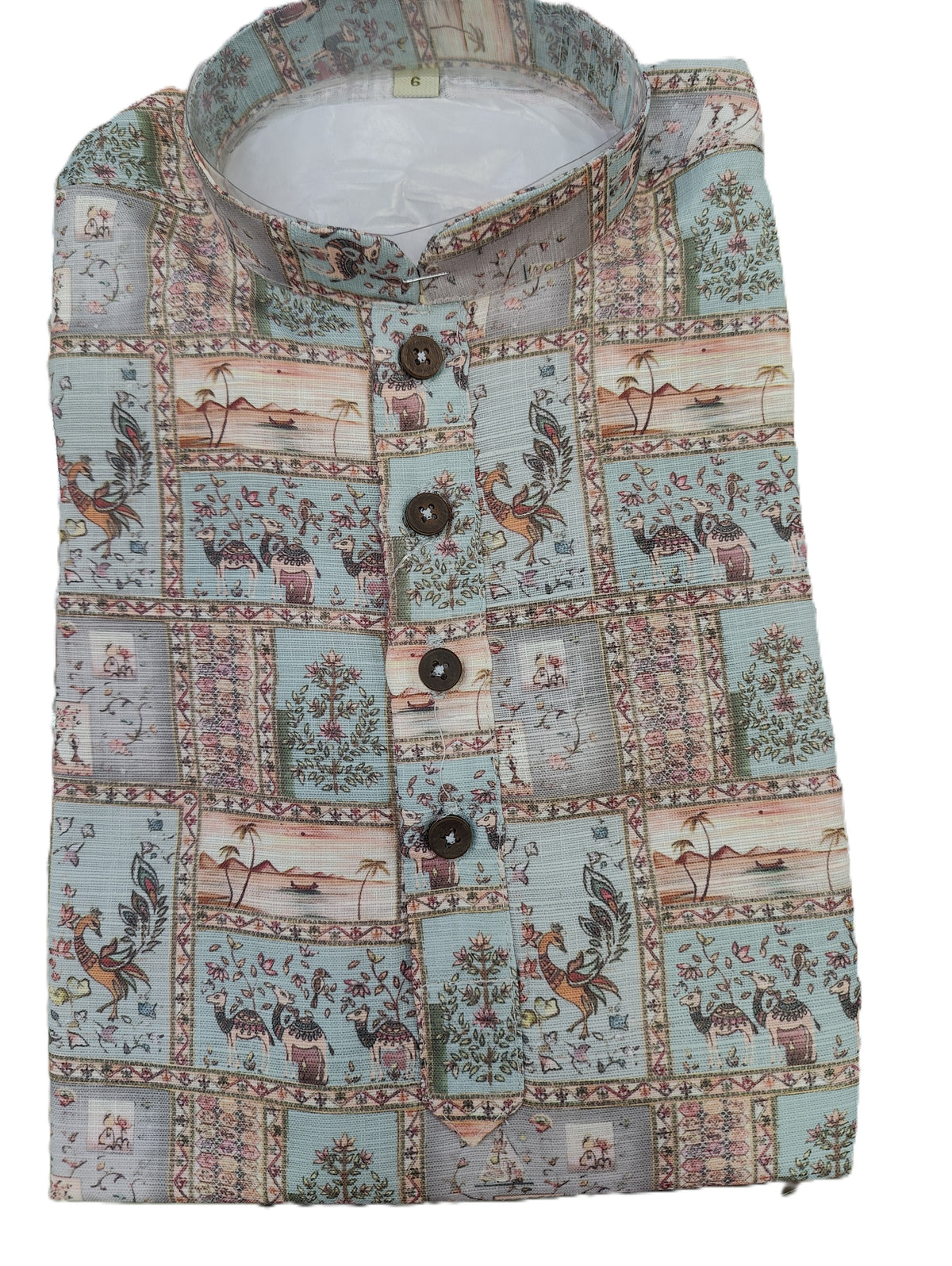 Kid's Kurta Digital 8 Green