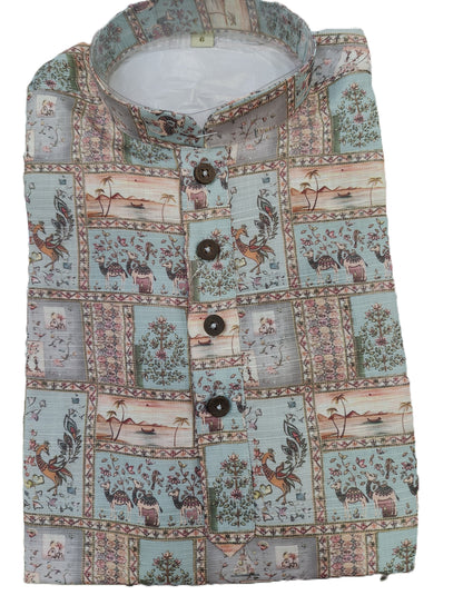 Kid's Kurta Digital 8 Green