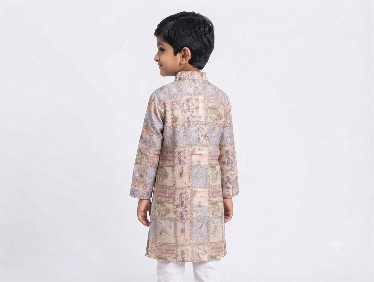Kid's Kurta Digital 8 Pink