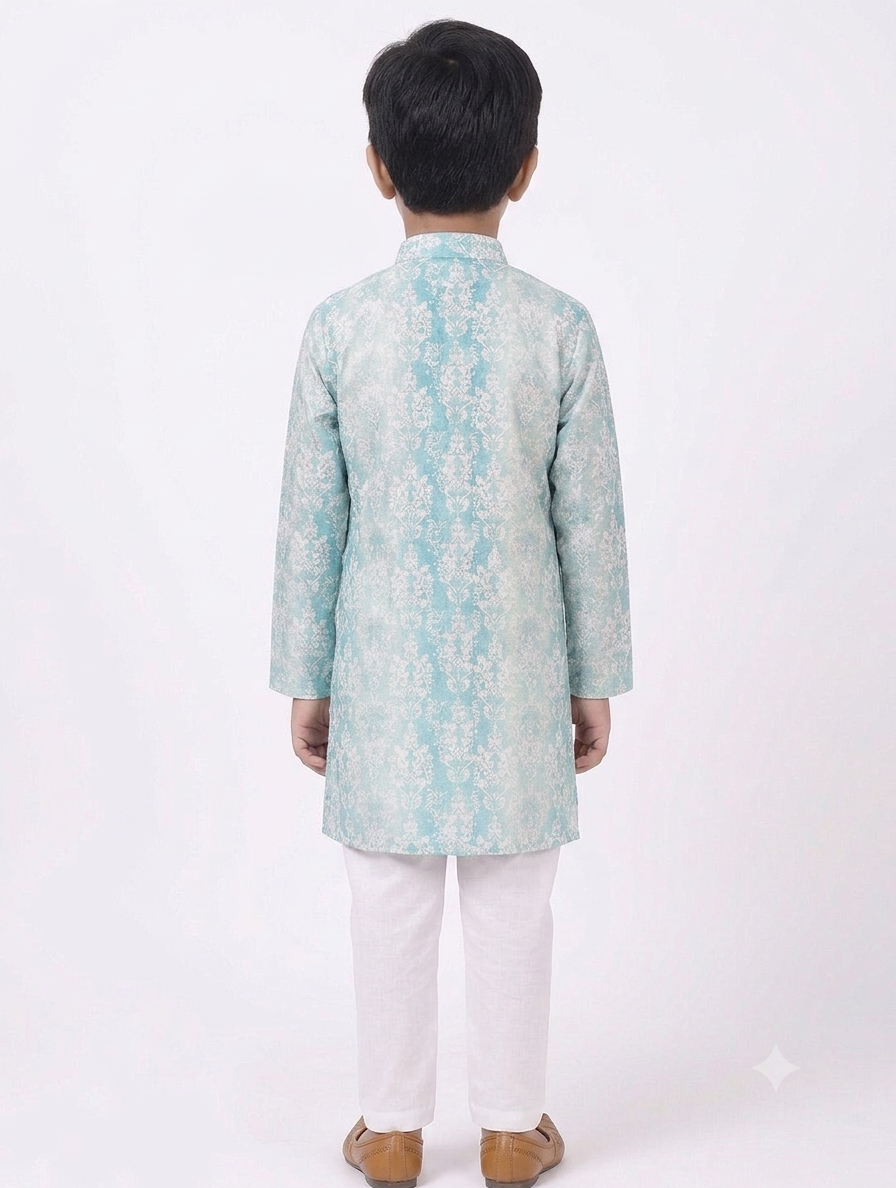 Kid's Kurta Digital 9 Blue
