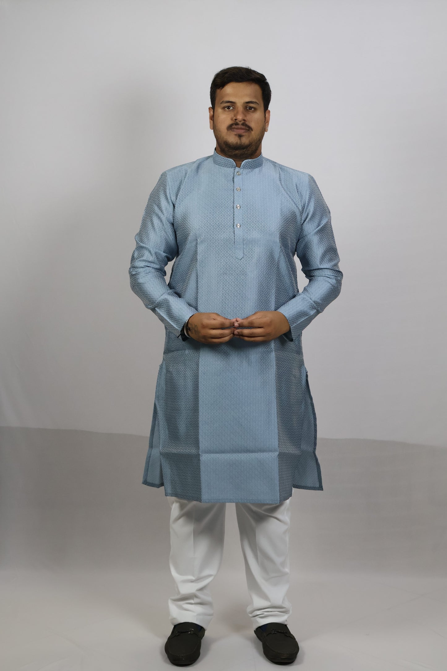 MEN'S KURTA 1109 GREYISH BLUE