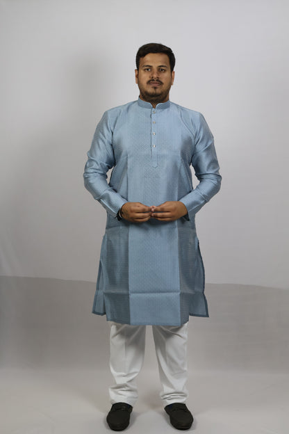 MEN'S KURTA 1109 GREYISH BLUE