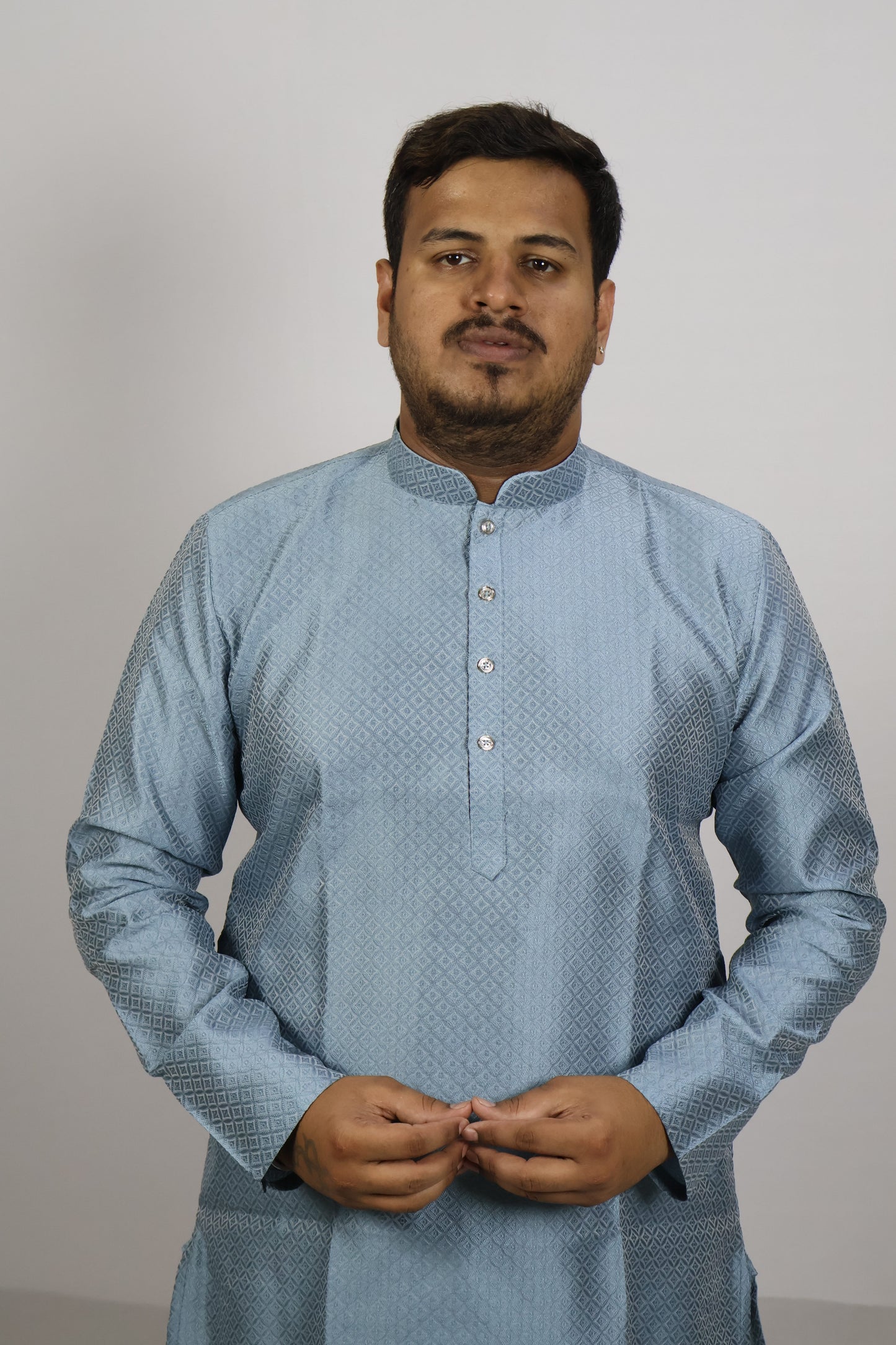MEN'S KURTA 1109 GREYISH BLUE