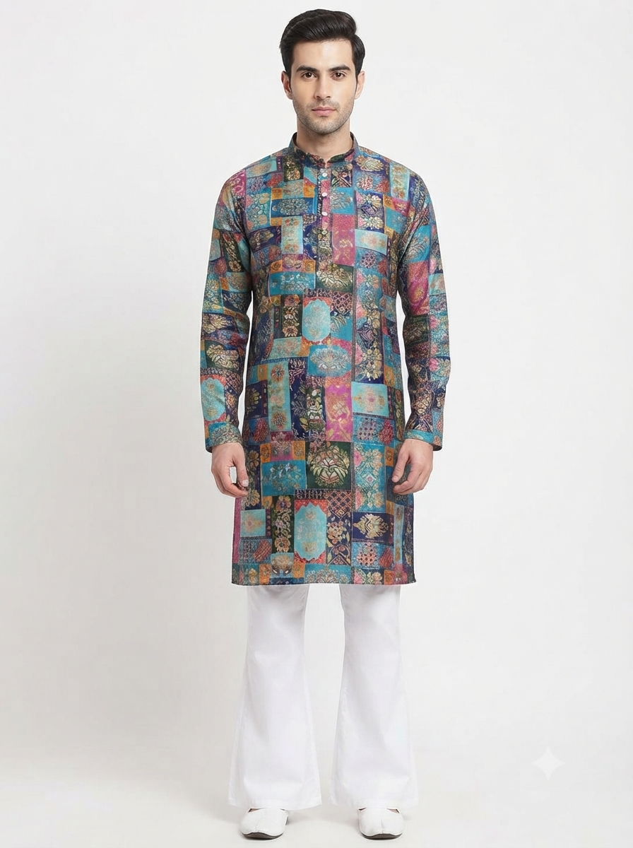 Men's Kurta AST 02 Blue