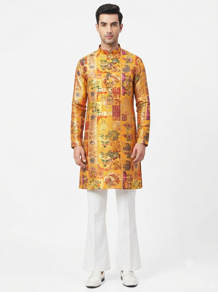 Men's Kurta AST 02 Yellow