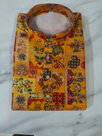 Men's Kurta AST 02 Yellow