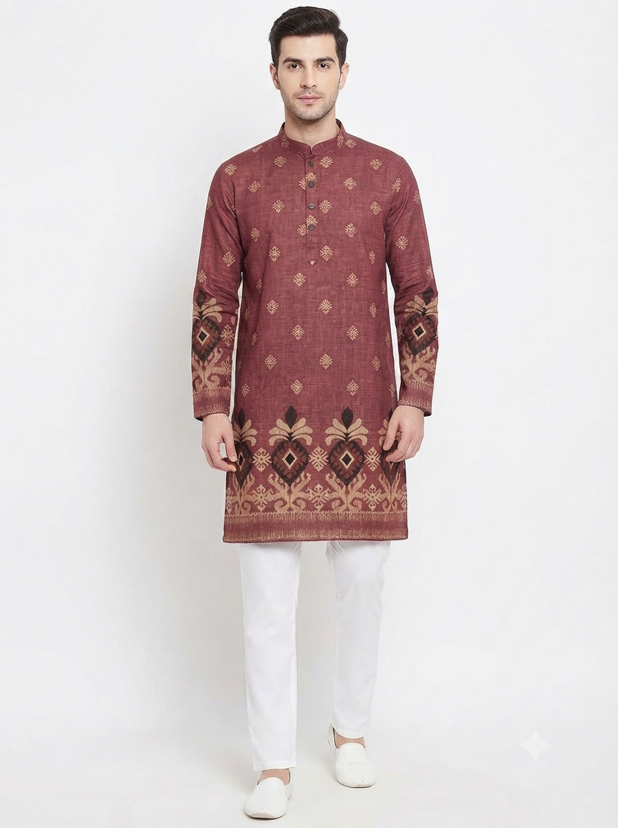Men's Kurta BH - 03 - Carrot