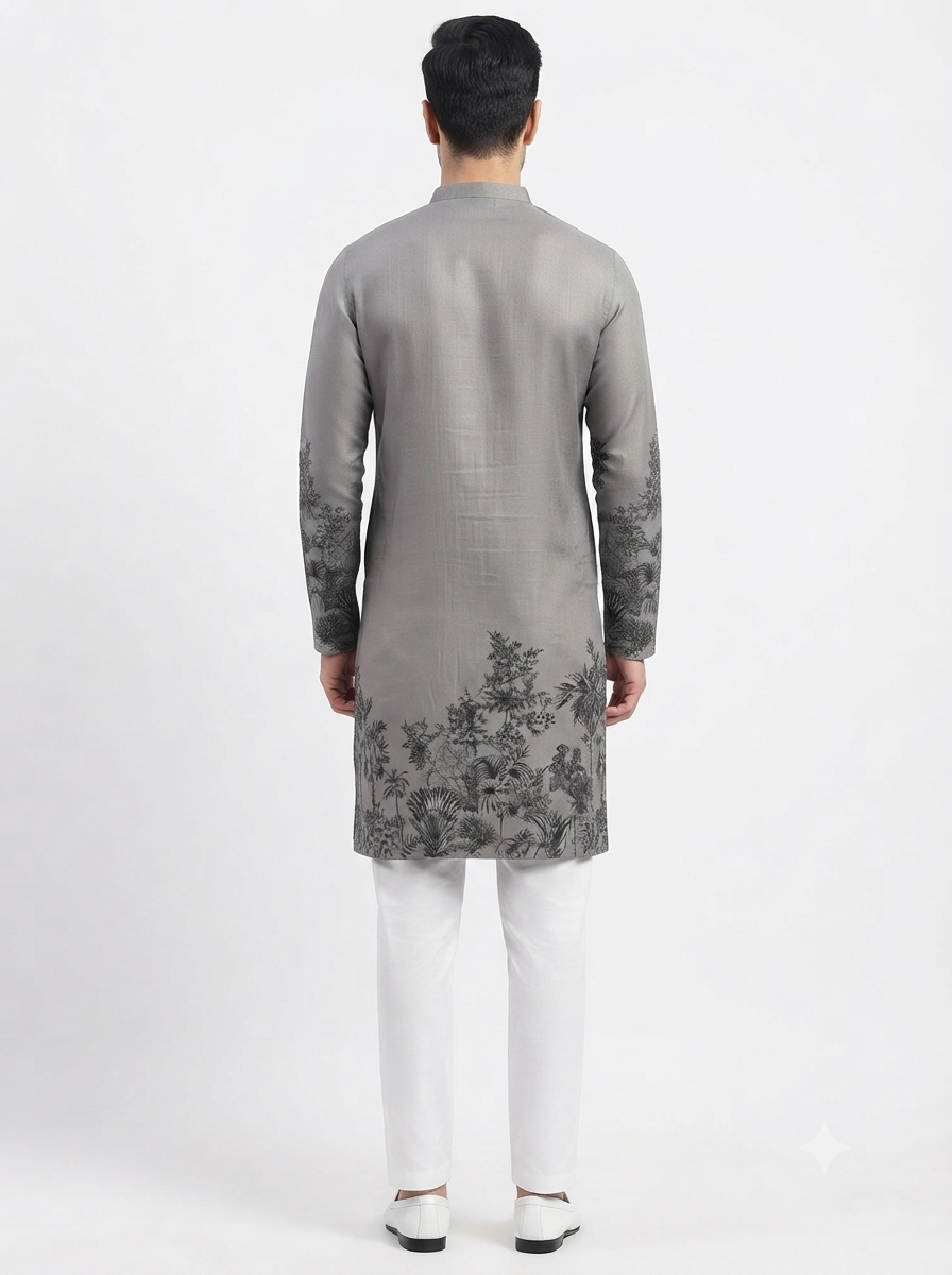 Men's Kurta BH 07 - Dark Grey